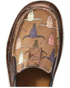 Ariat Women's Metallic Steerhead Print Casual Slip-On Cruiser - Moc Toe -Country Clothing Store 2000372419 650 P4