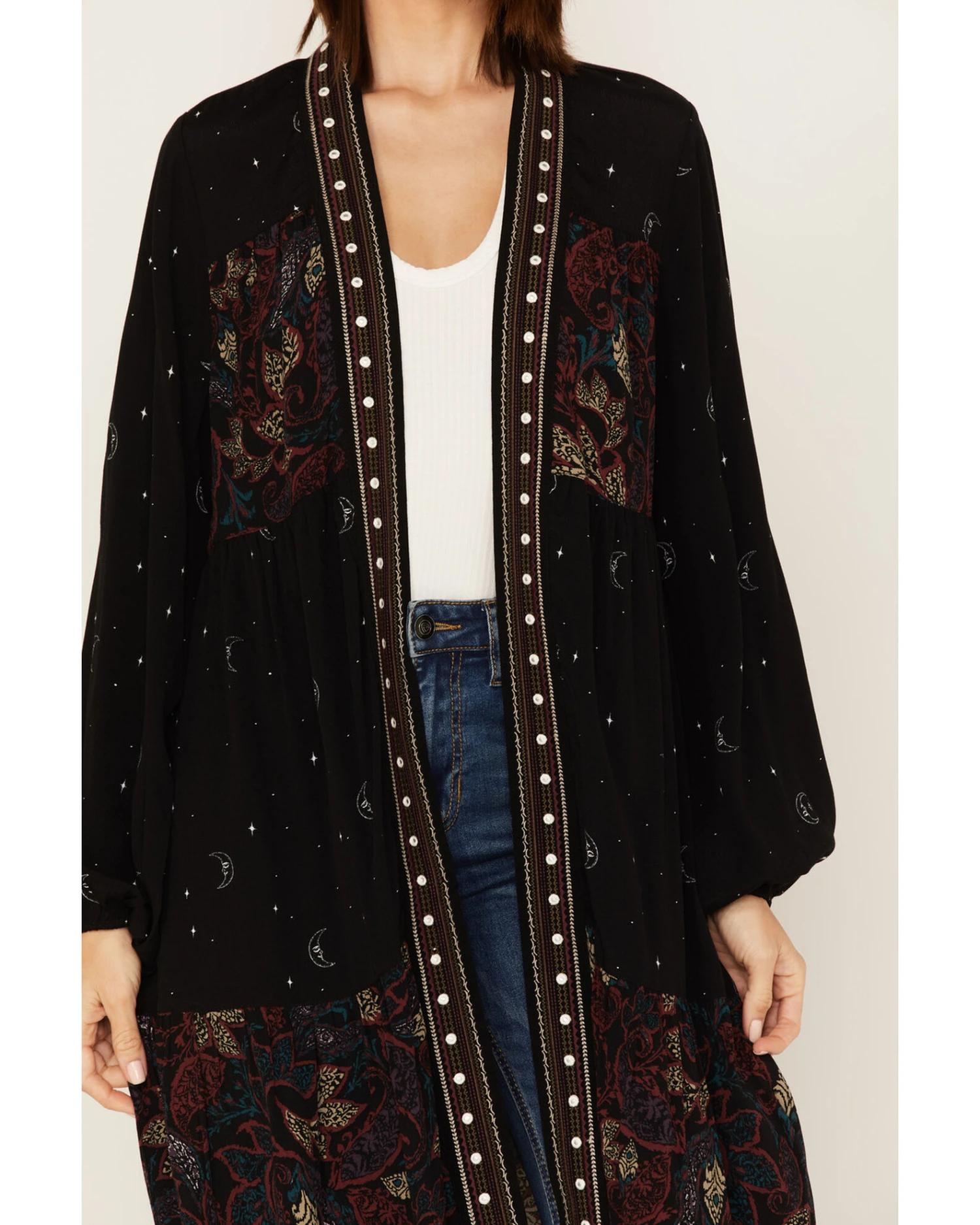 Shyanne Women's Patchwork Duster Kimono 6 Shyanne Women's Patchwork Duster Kimono - Image 4