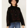 Shyanne Women's Paisley Knit Turtleneck Sweater -Country Clothing Store 2000373039 001 P1