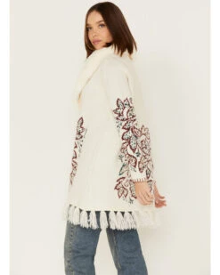 Shyanne Women's Paisley Knit Fringe & Faux Fur Cardigan 9 Shyanne Women's Paisley Knit Fringe & Faux Fur Cardigan -Country Clothing Store 2000373040 103 P4