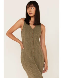 Cleo + Wolf Women's Ribbed Tank Midi Dress