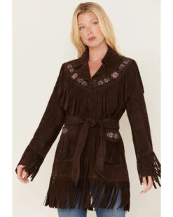 Idyllwind Women's Batavia Embroidered Fringe Suede Coat -Country Clothing Store 2000373394 201 P4