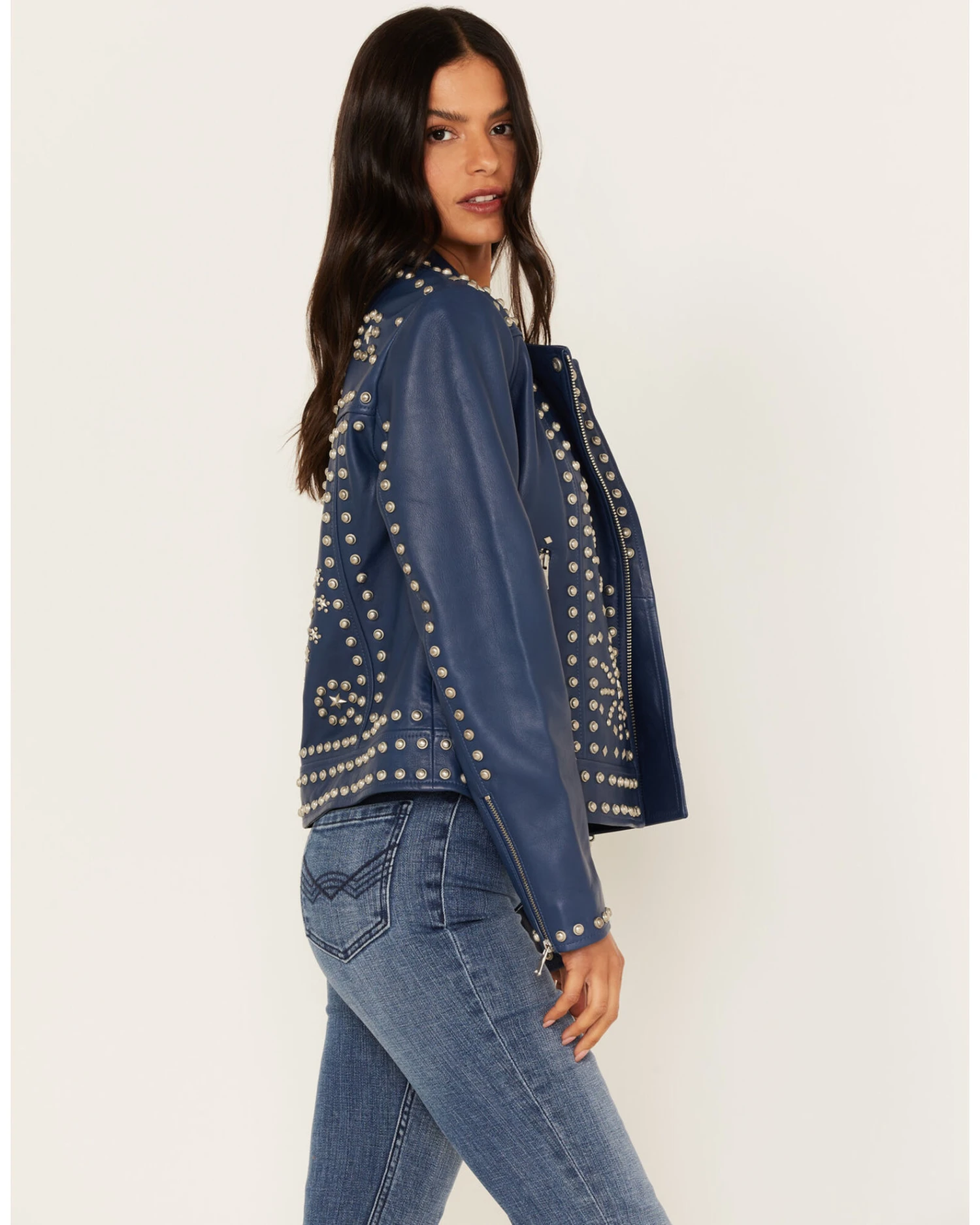 Idyllwind Women's Studded Moto Leather Jacket 6 Idyllwind Women's Studded Moto Leather Jacket - Image 4