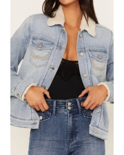Idyllwind Women's Sherpa Lined Denim Trucker Jacket