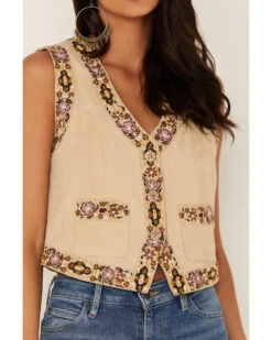 Idyllwind Women's Embroidered Floral Suede Vest -Country Clothing Store 2000373626 280 P4