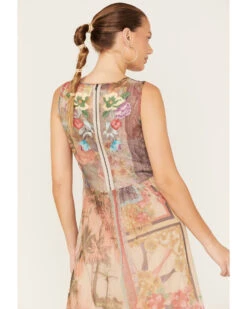 Johnny Was Women's Elisha Floral Print Mesh Slip Dress -Country Clothing Store 2000373880 000 P4