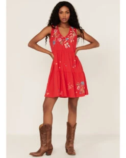 Johnny Was Women's Cleo Tiered Knit Embroidered Floral Tank Dress 7 Johnny Was Women's Cleo Tiered Knit Embroidered Floral Tank Dress -Country Clothing Store 2000373886 600 P2