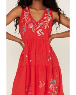 Johnny Was Women's Cleo Tiered Knit Embroidered Floral Tank Dress 9 Johnny Was Women's Cleo Tiered Knit Embroidered Floral Tank Dress -Country Clothing Store 2000373886 600 P3