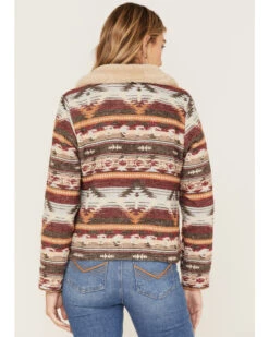 Idyllwind Women's Light Wash Reversible Sherpa Blanket Denim Jacket