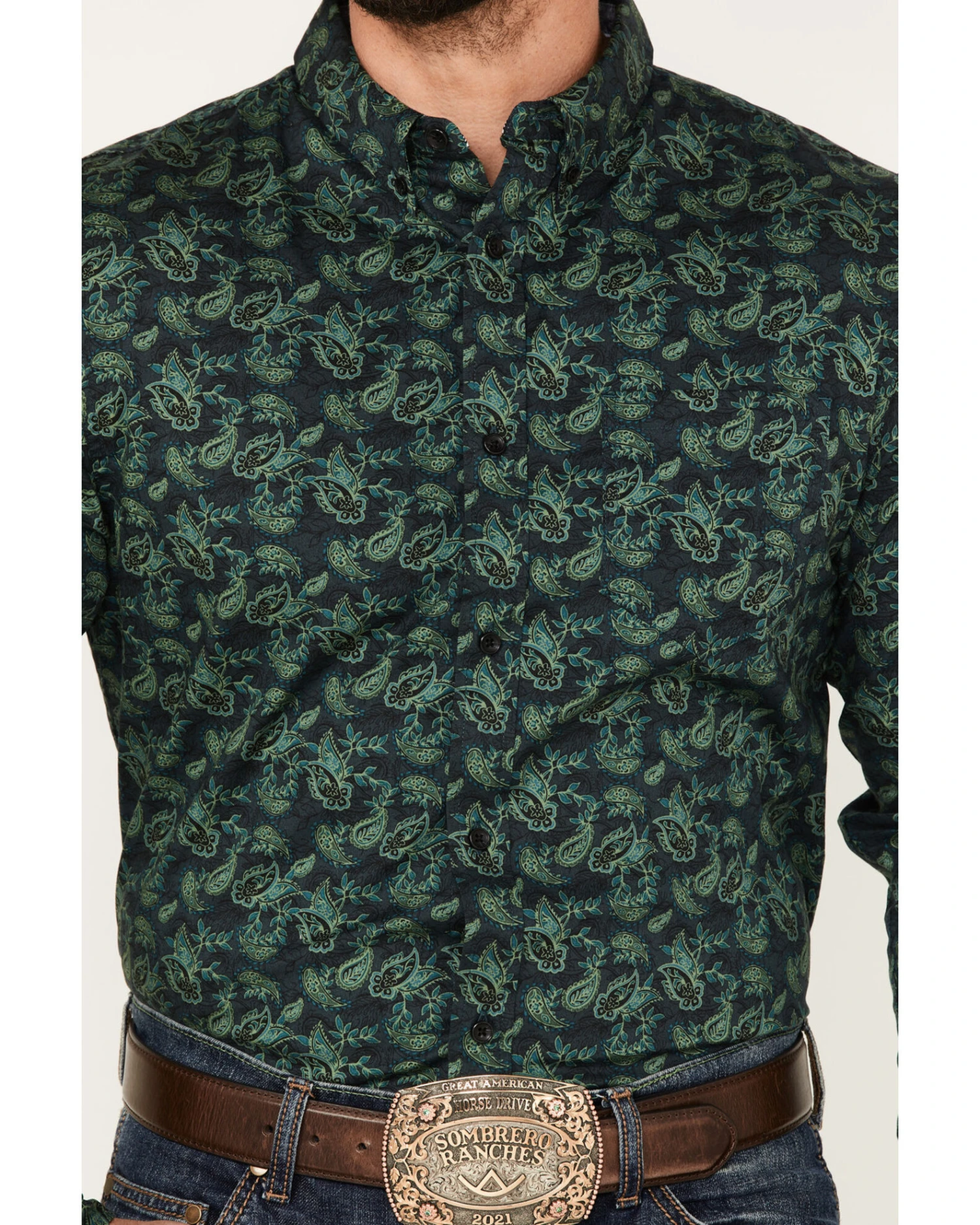 Cody James Men's Ringer Floral Print Button Down Western Shirt 4 Cody James Men's Ringer Floral Print Button Down Western Shirt - Image 2