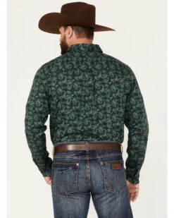 Cody James Men's Ringer Floral Print Button Down Western Shirt