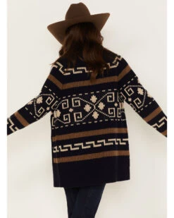 Pendleton Women's Westerley Mixed Print Long Cardigan Sweater