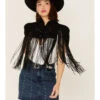 Any Old Iron Women's Beaded Fringe Shrug Cardigan