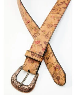 Shyanne Women's Estampada Ochre Kimono Floral Print Western Belt -Country Clothing Store 2000374432 900 P2
