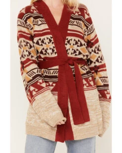 Wrangler Retro Women's Southwestern Print Hooded Cardigan -Country Clothing Store 2000374522 104 P3