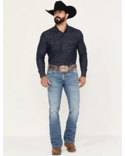 Wrangler Retro Men's 77MWP Medium Wash Slim Boot Stretch Denim Jeans -Country Clothing Store 2000374572 413 P1