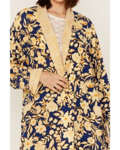 Free People Women's Wild Nights Floral Print Long Sleeve Kimono Duster -Country Clothing Store 2000374745 400 P3