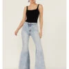 Free People Women's Float On Indigo Marble Flare Jeans -Country Clothing Store 2000374891 400 P1
