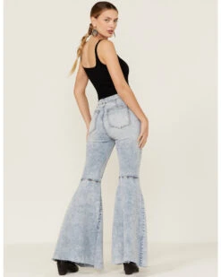 Free People Women's Float On Indigo Marble Flare Jeans -Country Clothing Store 2000374891 400 P3