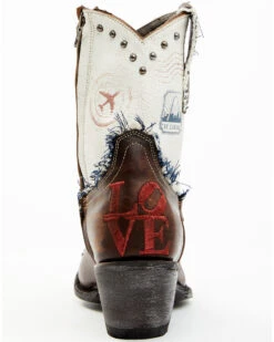 Yippee Ki Yay By Old Gringo Women's Love & Peace Studded Fashion Leather Booties - Pointed Toe -Country Clothing Store 2000374912 251 P5