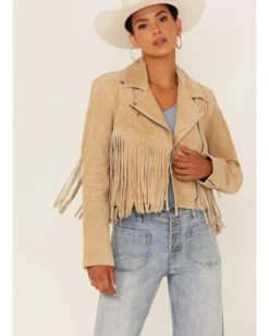 Understated Leather Women's Fearless Fringe Suede Jacket