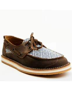 RANK 45 Women's Marine Southwestern Boat Shoes - Moc Toe -Country Clothing Store 2000375129 410 P1