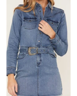 Idyllwind Women's Medium Wash Belted Western Denim Dress -Country Clothing Store 2000375742 400 P3