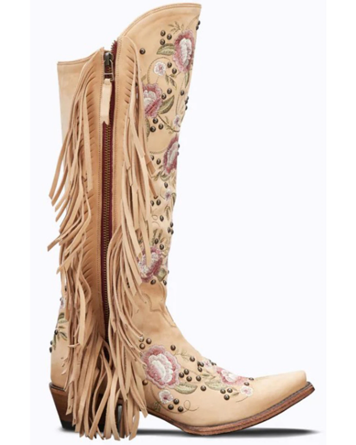 Junk Gypsy By Lane Women's Flora Floral Studded Western Boots - Snip Toe 6 Junk Gypsy By Lane Women's Flora Floral Studded Western Boots - Snip Toe - Image 4