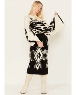 Ariat Women's Chimayo Intarsia Southwestern Knit Midi Sweater Skirt -Country Clothing Store 2000377709 001 P1