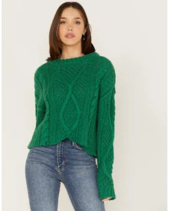 Free People Women's Cutting Edge Cable Knit Sweater -Country Clothing Store 2000378057 300 P1