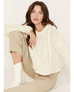 Free People Women's Cutting Edge Cable Knit Sweater -Country Clothing Store 2000378058 103 P1