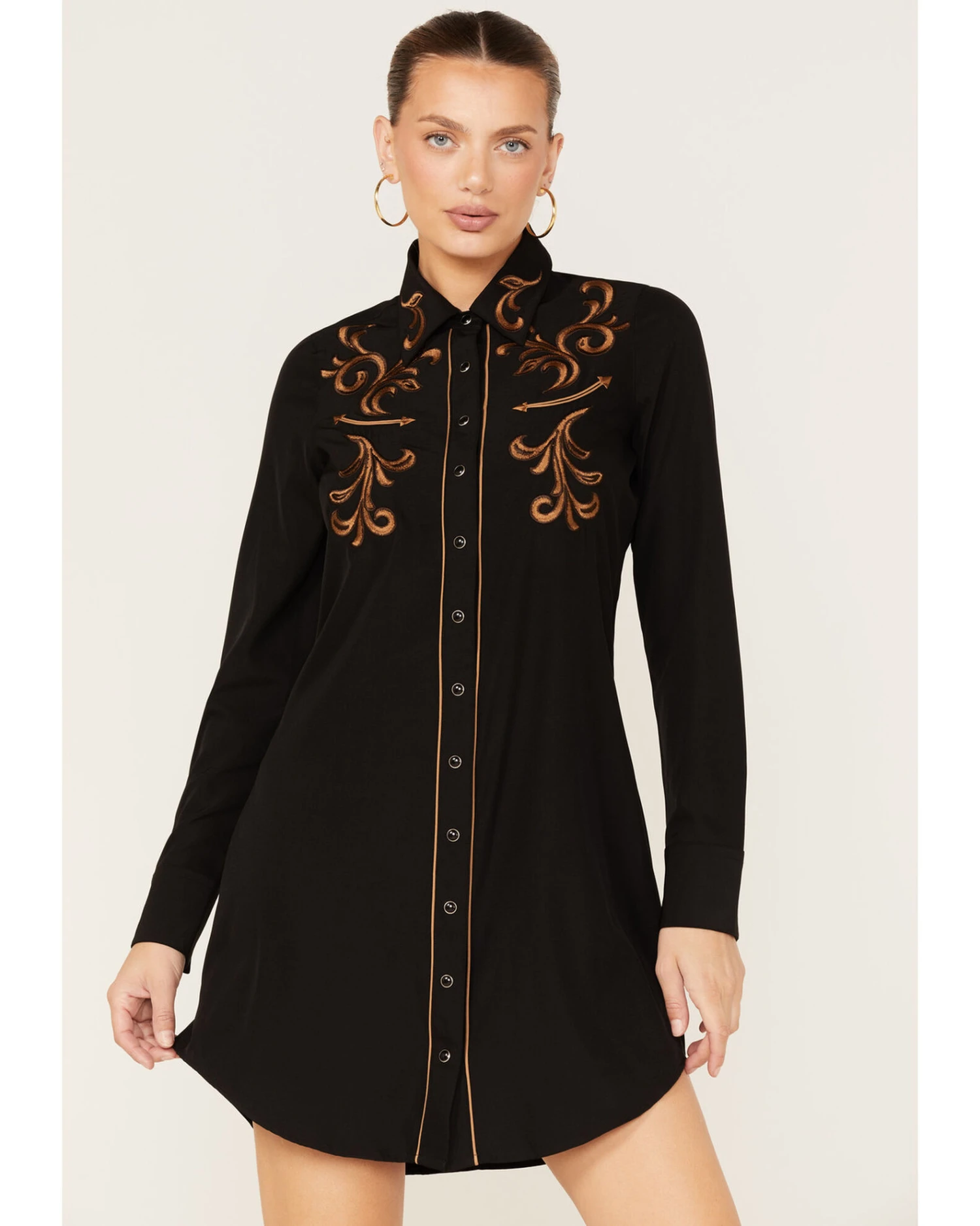 Roper Women's Western Embroidered Shirt Dress 4 Roper Women's Western Embroidered Shirt Dress - Image 2