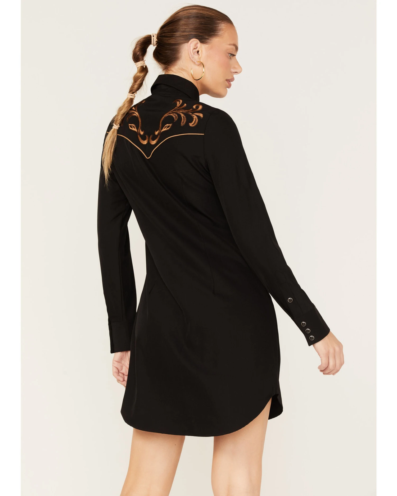 Roper Women's Western Embroidered Shirt Dress 5 Roper Women's Western Embroidered Shirt Dress - Image 3