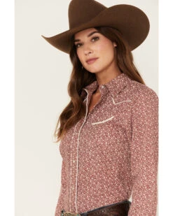 Roper Women's Ditsy Floral Print Long Sleeve Pearl Snap Retro Western Shirt 9 Roper Women's Ditsy Floral Print Long Sleeve Pearl Snap Retro Western Shirt -Country Clothing Store 2000378232 600 P2