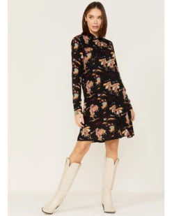 ROPER Karman Women's Retro Rodeo Print Shirt Dress 8 ROPER Karman Women's Retro Rodeo Print Shirt Dress -Country Clothing Store 2000378236 001 P1