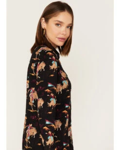 ROPER Karman Women's Retro Rodeo Print Shirt Dress 9 ROPER Karman Women's Retro Rodeo Print Shirt Dress -Country Clothing Store 2000378236 001 P2