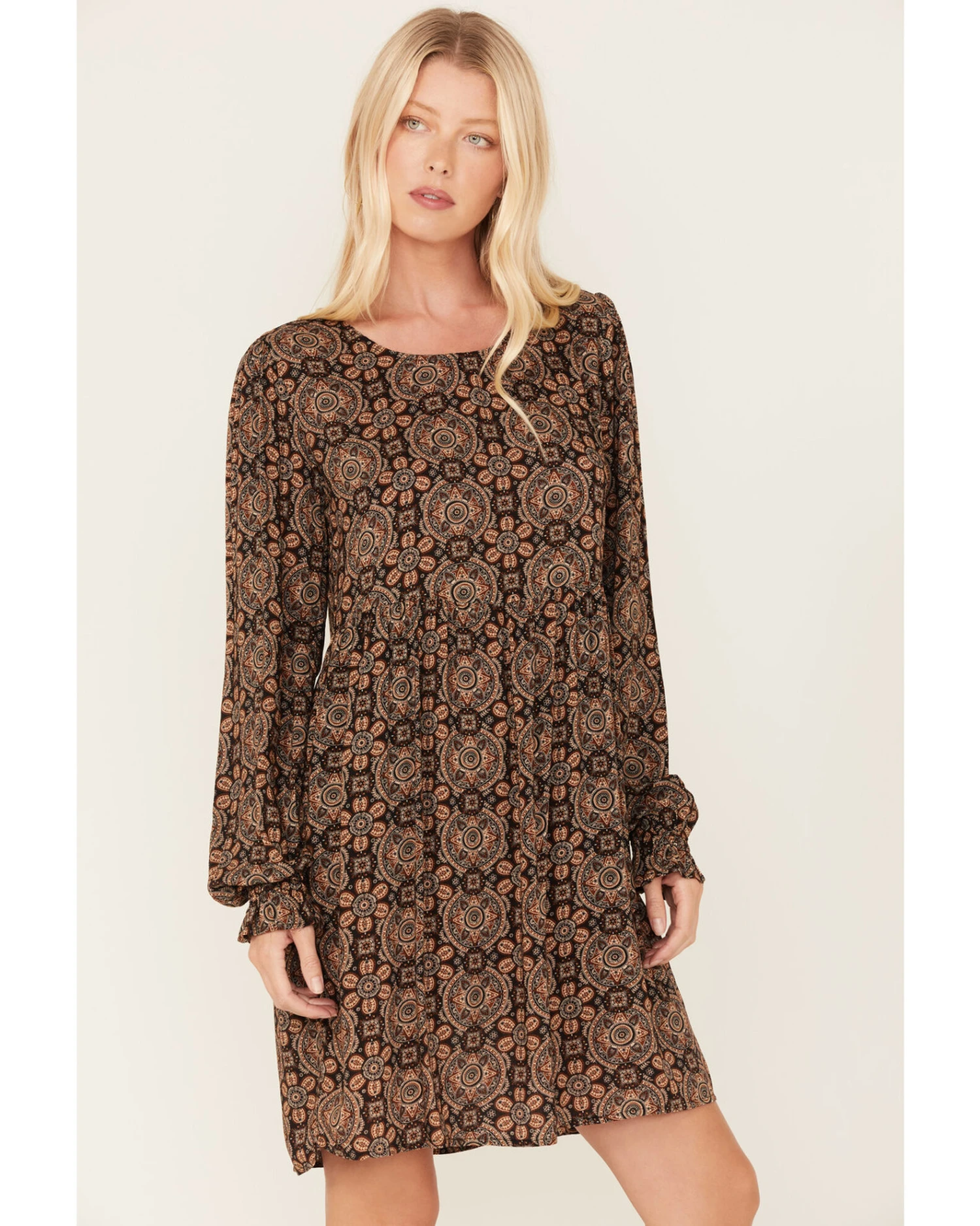 Stetson Women's Praire Paisley Print Long Sleeve Dress 6 Stetson Women's Praire Paisley Print Long Sleeve Dress - Image 4