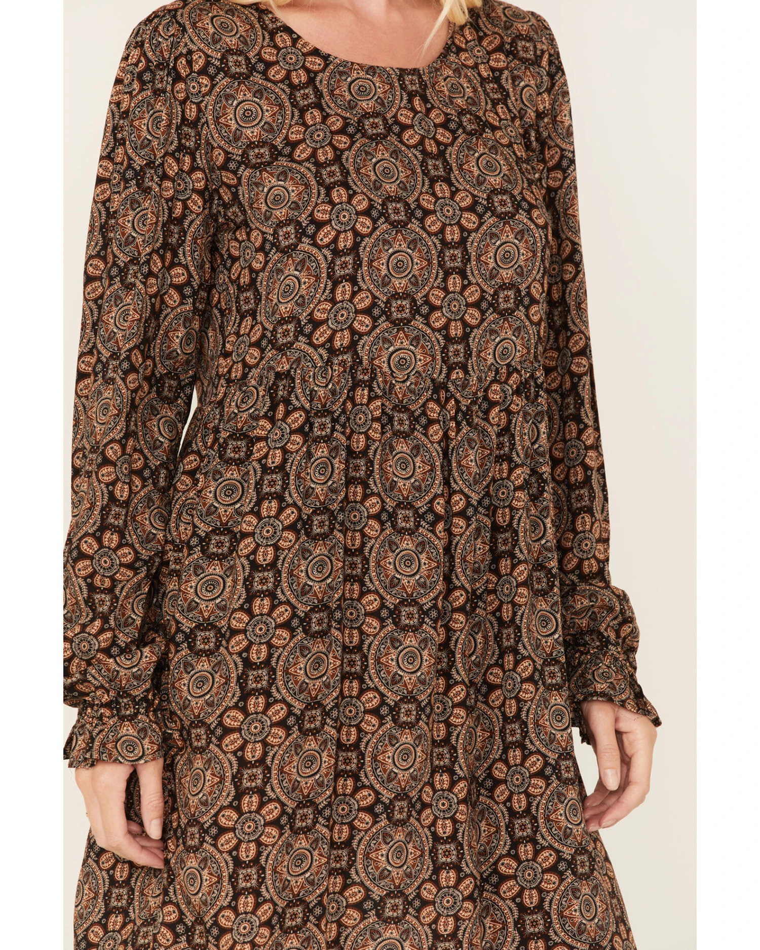 Stetson Women's Praire Paisley Print Long Sleeve Dress 4 Stetson Women's Praire Paisley Print Long Sleeve Dress - Image 2