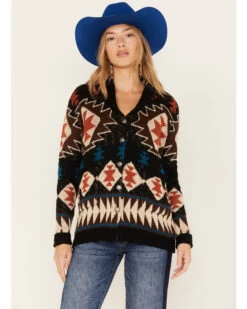 Cotton & Rye Women's Southwestern Print Knit Cardigan Sweater -Country Clothing Store 2000378265 001 P1