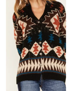 Cotton & Rye Women's Southwestern Print Knit Cardigan Sweater -Country Clothing Store 2000378265 001 P3