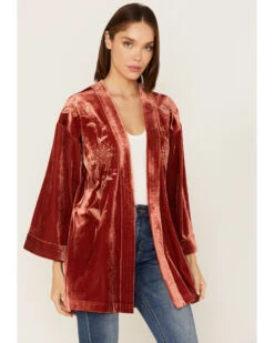 Mystree Women's Floral Embroidered Velvet Kimono -Country Clothing Store 2000378492 800 P1