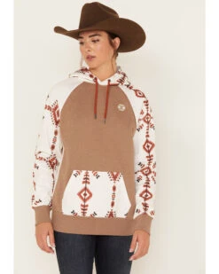 Hooey Women's Southwestern Print Contrast Hoodie -Country Clothing Store 2000378786 110 P1