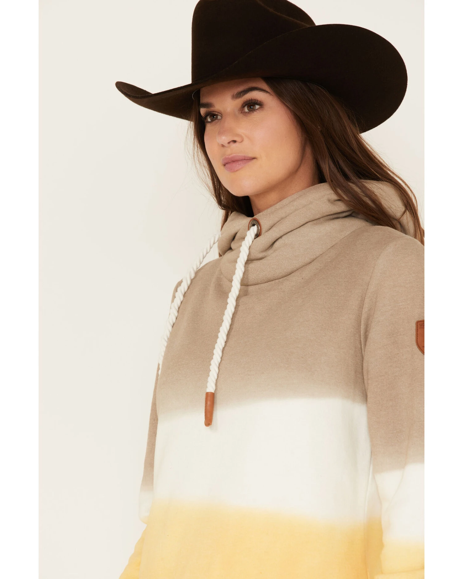 Wanakome Women's Serena Color Block Cowl Neck Hoodie 4 Wanakome Women's Serena Color Block Cowl Neck Hoodie - Image 2