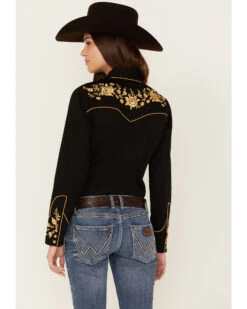 Rockmount Ranchwear Women's Cascading Embroidered Floral Print Long Sleeve Western Shirt -Country Clothing Store 2000379517 001 P4