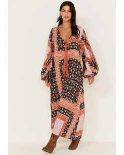Jen's Pirate Booty Women's Roma La Perouse Floral Patchwork Print Maxi Dress 9 Jen's Pirate Booty Women's Roma La Perouse Floral Patchwork Print Maxi Dress -Country Clothing Store 2000379666 001 P1