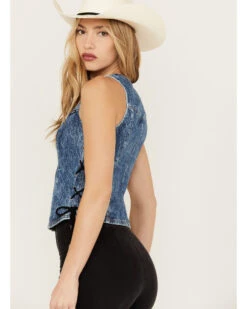 Wrangler X Fender Women's Lace-Up Denim Top -Country Clothing Store 2000379696 400 P4