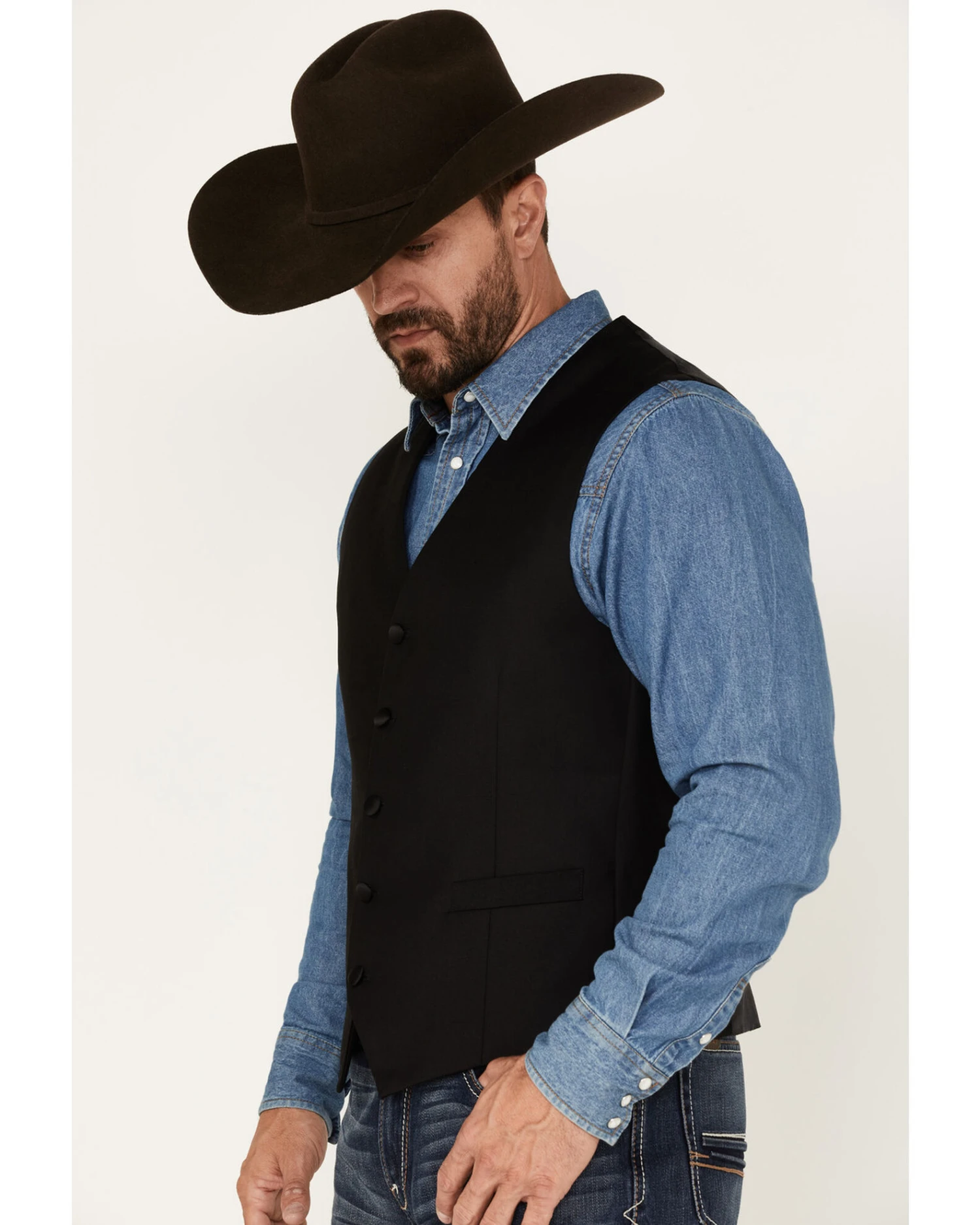 Cody James Men's Jackson Western Tux Vest 6 Cody James Men's Jackson Western Tux Vest - Image 4