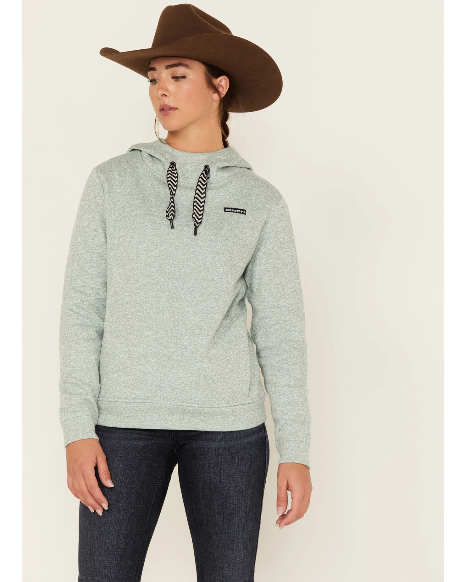 Cinch Women's Heather Cowl Neck Hoodie 3 Cinch Women's Heather Cowl Neck Hoodie