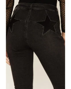 Rock & Roll Denim Women's High Rise Star Back Flare Jeans -Country Clothing Store 2000380596 001 P2
