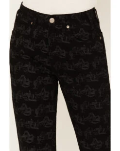 Rock & Roll Denim Women's Desert Print High Rise Cropped Straight Jeans -Country Clothing Store 2000380599 001 P2